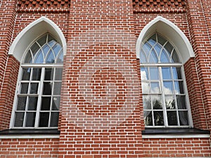 Two windows of the  Cavalry corps in Tsaritsyno 18th century