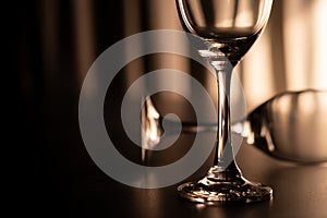 Overturn wine glass photo