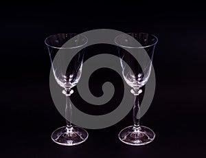 Two wine glasses