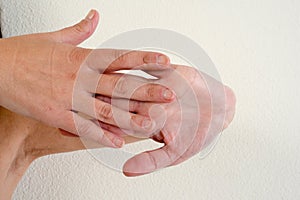 Two woman hands photo