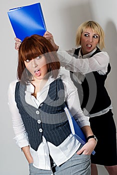 Two woman in office