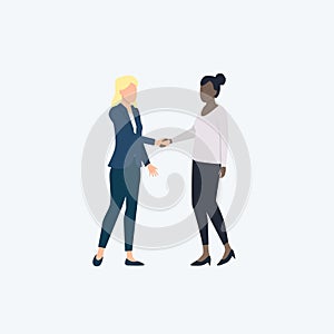 Two women closing a business deal