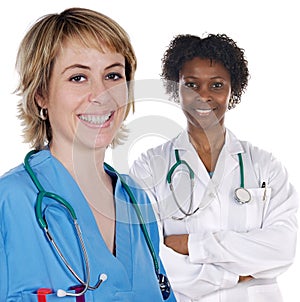 Two women doctor
