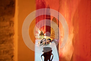 Two women enjoying Arabic baths Hammam in Granada