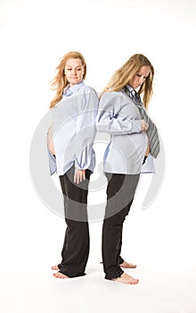 Two women expacting babies