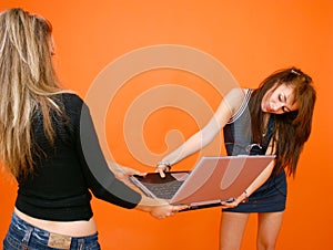 Two Women And A Laptop