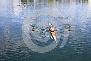 Two Women Rower in a boat