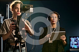 Two Women Working in Video Production