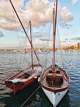 Two wooden boats italy