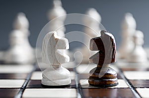 Two wooden chess photo
