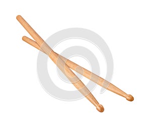 Two Wooden Drumsticks isolated