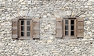Two wooden windows