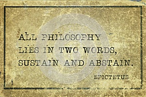 Two words Epictetus