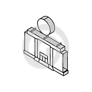 two year college isometric icon vector illustration