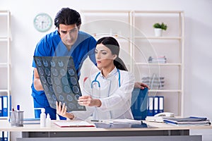 The two young doctors working in the clinic