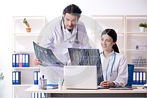 The two young doctors working in the clinic