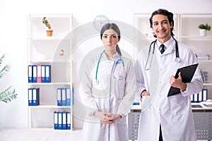 The two young doctors working in the clinic
