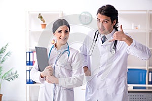 The two young doctors working in the clinic