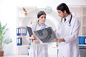 The two young doctors working in the clinic