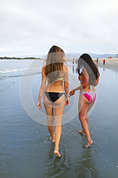 Two Young Female Adults at the Beach