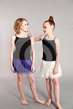 Two young girl models