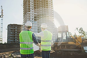 Two young man architects or engineers