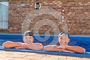 Two young swimmers