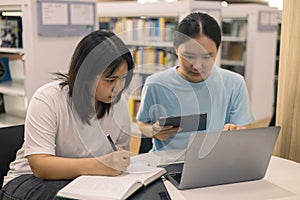 Two young woman, a dedicated student, navigates university life with her friend, embracing education and growth as they pursue