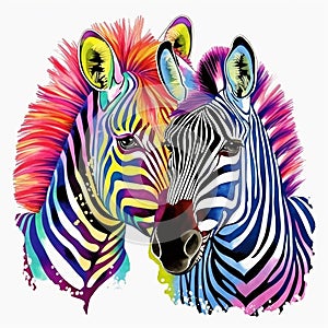 Two zebra\'s love. T-shirt graphics