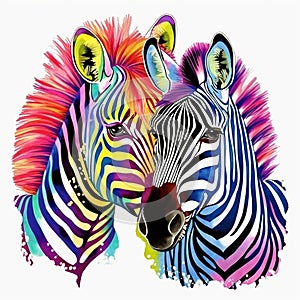 Two zebra\'s love. T-shirt graphics photo