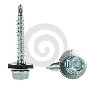 Zinc coated roofing screws photo