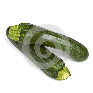 Two Zucchini over White