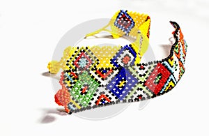 Two Zulu Beaded Bracelets in Bright Colors