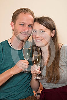 Twosome with Champagner