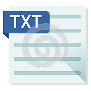 TXT document. File format square icon.