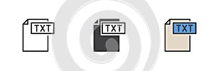 TXT file different style icon set