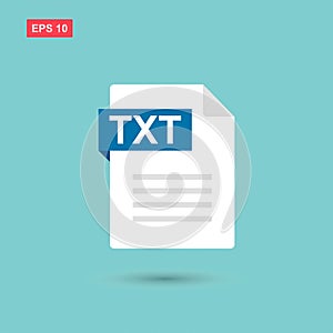 Txt file document vector icon design isolated