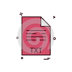 txt file file extension file format icon vector design