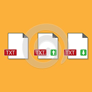 Txt file format icon template