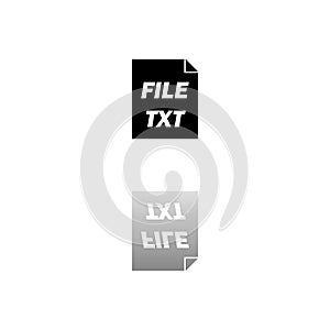 TXT file icon flat