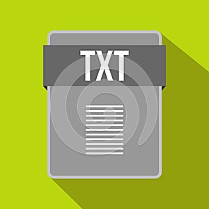 TXT file icon, flat style