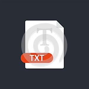 Txt file icon. Text Format file icon. Vector