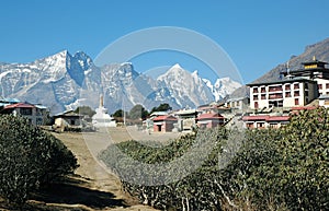 Tyangboche village in the Himalaya