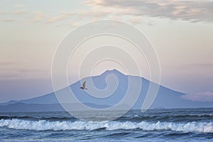 Tyatya volcano at sunset, Kunashir, South Kuriles