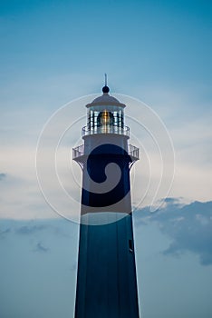 Tybee Island Light with storm approaching