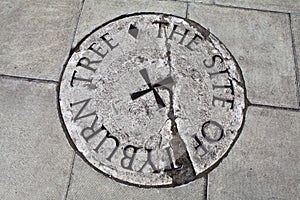Tyburn Tree (Gallows) Plaque in London