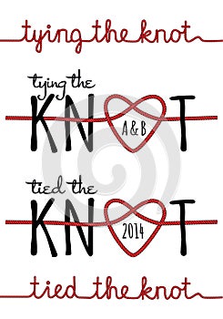 Tying the knot, vector set