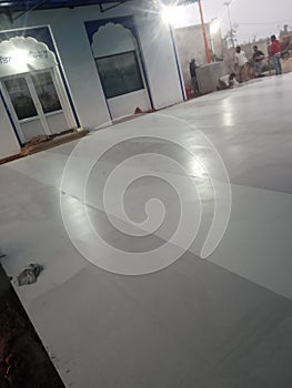 Tyles apply in sikh temple at evening time