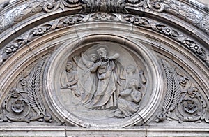 Tympanum, Church of Saint Leu Saint Gilles in Paris