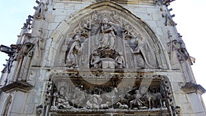 Tympanum of the portal of the chapel.